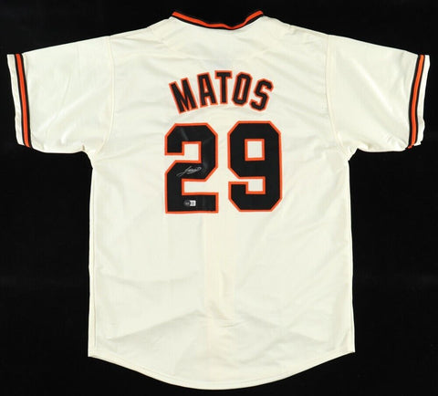 Luis Matos Signed San Francisco Giants Jersey (Beckett) 2023 Rookie Outfielder