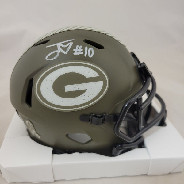 JORDAN LOVE SIGNED GREEN BAY PACKERS STS SPEED MINI HELMET BECKETT QR