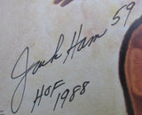 Jack Ham Signed Pittsburgh Steelers Sports Art Print HOF 1988 JSA 129727