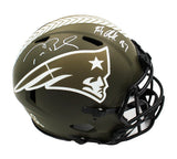 Brady & Gronkowski Signed New England Patriots Speed Authentic STS NFL Helmet