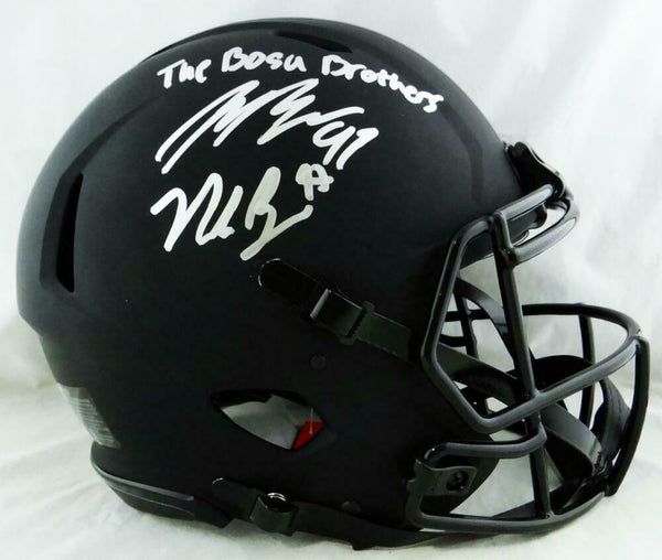 Nick Bosa/Joey Bosa Signed Buckeyes F/S Eclipse Authentic Helmet- Beckett W Auth