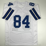 Autographed/Signed JAY NOVACEK Dallas White Football Jersey JSA COA Auto