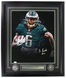 DeVonta Smith Signed Framed 16x20 Philadelphia Photo JSA 41332