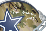 Roger Staubach Signed Dallas Cowboys Authentic Camo Helmet HOF BAS 30666