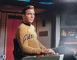 William Shatner Autographed/Signed Star Trek 11x14 Photo Beckett Witness 54267