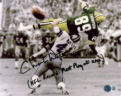 Charlie Waters Autographed Dallas Cowboys 8x10 Photo NFL Record Beckett 56721