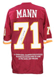 Charles Mann Signed/Inscribed Custom Football Jersey Redskins JSA 200845