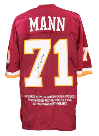 Charles Mann Signed/Inscribed Custom Football Jersey Redskins JSA 200845