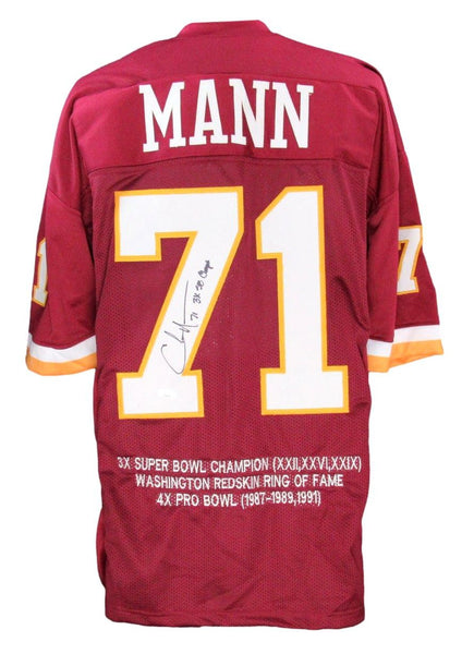 Charles Mann Signed/Inscribed Custom Football Jersey Redskins JSA 200845