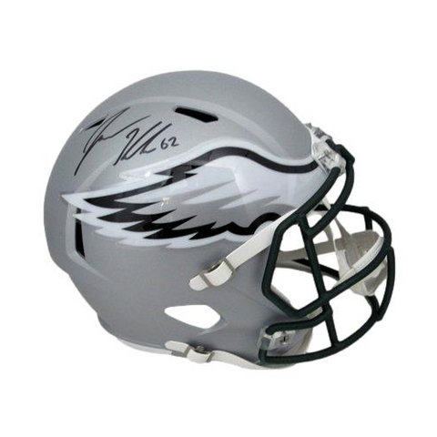 Jason Kelce Signed/Auto Full Size Blaze Replica Helmet Eagles PSA/DNA 189947