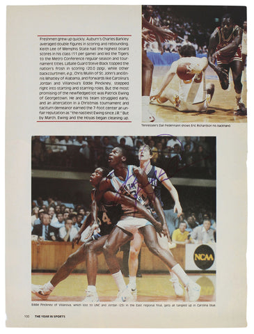North Carolina Michael Jordan Authentic Signed 8x11 Magazine Page BAS #A28639