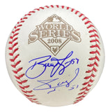 Brad Lidge Carlos Ruiz Signed Phillies 2008 World Series Baseball JSA ITP