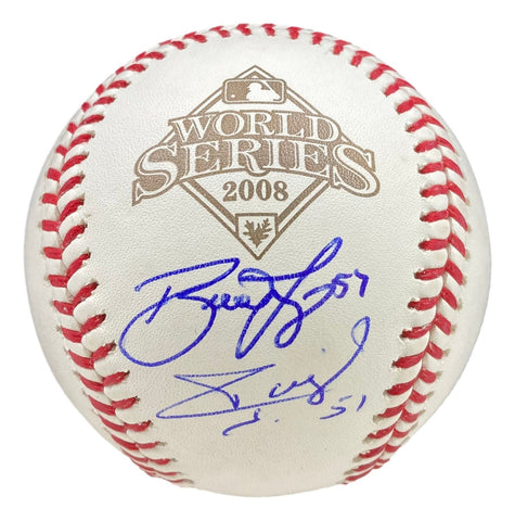 Brad Lidge Carlos Ruiz Signed Phillies 2008 World Series Baseball JSA ITP