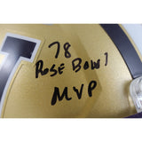 Warren Moon Signed Washington Huskies Mini Helmet Rose Bowl MVP Beckett 49702