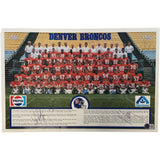 Elway Little Reeves Watson Foley +3 Signed Denver Broncos 11x17 Beckett 58351
