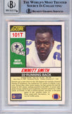 Emmitt Smith Signed 1990 Score Supplemental #101 (Grade 10) Slabbed BAS 39914