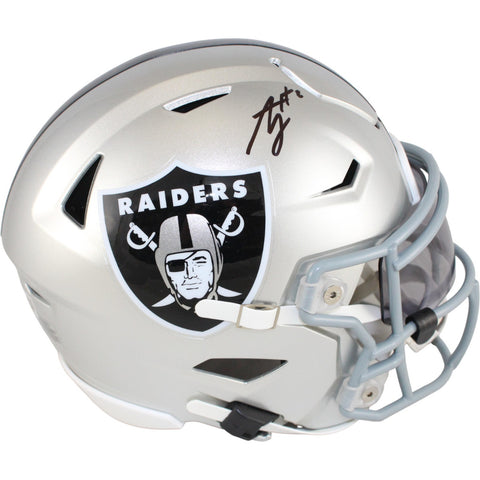 Ashton Jeanty Autographed Las Vegas Raiders Midi Helmet Beckett Witness 53219