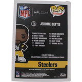 Jerome Bettis Autographed Pittsburgh Steelers Funko Pop! #117 Bus Beckett 46807
