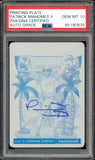2022 Panini Cyan Plate 1/1 Optic Downtown Patrick Mahomes PSA Auto GEM MINT 10