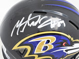 MARK ANDREWS AUTOGRAPHED RAVENS BLACK SPEED MINI HELMET BECKETT WITNESS 216988