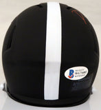 DeVonta Smith Autographed Alabama Eclipse Black Mini Helmet (Scratch) Beckett