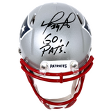 Tom Brady David Ortiz Dual Signed "Go Pats" Speed Authentic Helmet JSA Fanatics