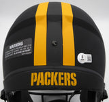 Aaron Jones Autographed Eclipse Black Full Size Helmet Packers Beckett 1W406073