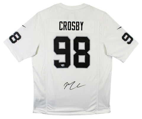 Raiders Maxx Crosby Authentic Signed White Nike Game Jersey Autographed Fanatics