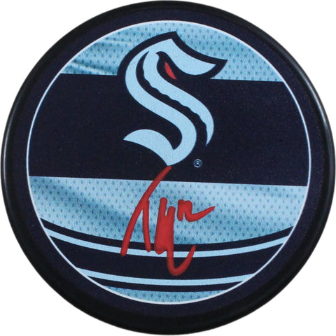Tye Kartye Autographed/Signed Seattle Kraken Reverse Retro Puck Fanatics 53828