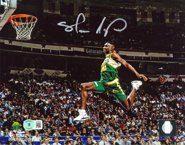Sonics Shawn Kemp Authentic Signed 8x10 Horizontal Photo BAS Witnessed
