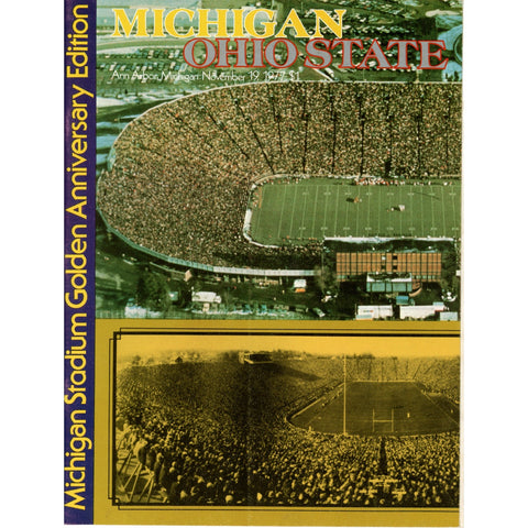 Michigan Wolverines vs Ohio State Buckeyes 11/19/1977 Gameday Program 59285