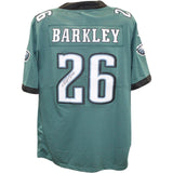 Saquon Barkley Autographed Philadelphia Eagles Nike XL Jersey Damage JSA 56900