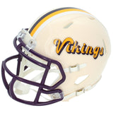 Warren Moon Autographed "HOF 06" Vikings RETRO Speed Mini Helmet Beckett