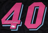 Udonis Haslem Signed Miami Heat / Miami Vice Jersey (Beckett) 3xNBA Champion