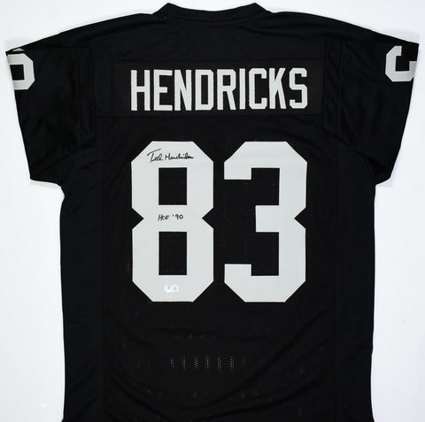Ted Hendricks Autographed Black Pro Style Jersey w/HOF -Beckett W Hologram