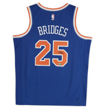 Mikal Bridges Autographed NY Knicks Nike Blue Icon Swingman Jersey Fanatics