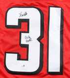 Xavier Watts Signed Atlanta Falcons Jersey Inscribed "Dirty Birds!"(JSA) Def. Bk