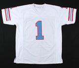 Warren Moon Signed Houston Oilers Jersey Inscribd HOF 06 (JSA COA) 9xPro Bowl QB