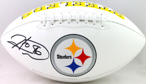 Hines Ward Autographed Pittsburgh Steelers Logo Football- Beckett W Holo *Black