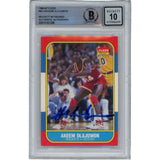 Hakeem Olajuwon Signed 1986 Fleer #82 Grade 10 Auto Beckett 42267