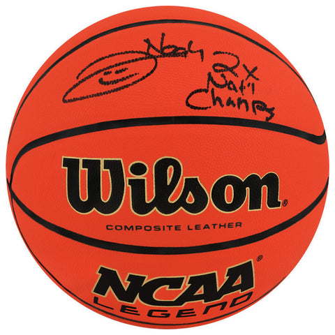 Joakim Noah Signed Wilson Indoor/Outdoor NCAA Basketball w/2x Champs - (SS COA)