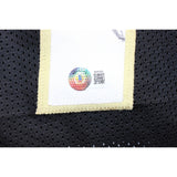 Deion Sanders Autographed College Style Black Stat Jersey Beckett 42775