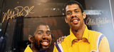 Magic Johnson & Kareem Abdul-Jabbar Dual Autographed 16x20 Photo Lakers JSA LOA