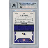 Ray Lewis Autographed/Signed 2006 Score #23 Slabbed Trading Card Beckett 50016