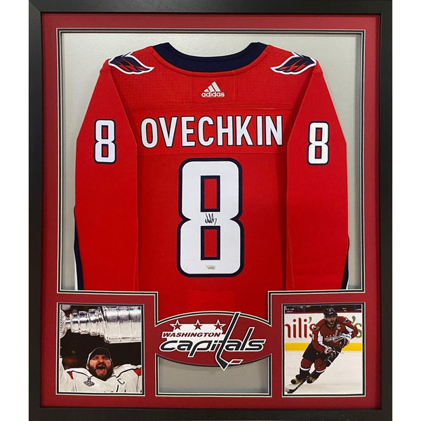 Alexander Ovechkin Autographed Signed Framed Capitals Jersey FANATICS