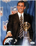 Mike Shanaham Autoghaphed/Inscribed Super Bowl 32 & 33 Champs 8x10 JSA COA