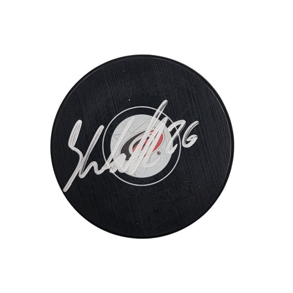 Sean Walker Autographed Carolina Hurricanes Logo Hockey Puck Beckett