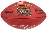Tom Brady Autographed NFL Leather SB XXXVIII Logo Football Fanatics AA0104111