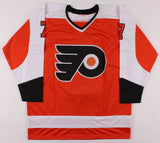 Bill Barber Signed Career Highlight Stat Philadelphia Flyers Jersey (PSA COA) LW