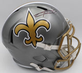 Alvin Kamara Autographed Flash Gold Full Size Helmet Saints Beckett QR #1W403145